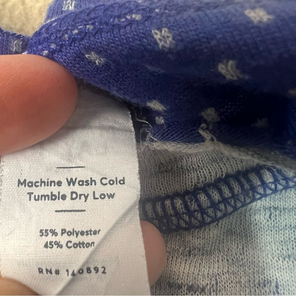 Marine Layer shirt womens medium blue reversible raglan long sleeve - Picture 6 of 8